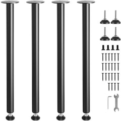 VEVOR 30 Inch Adjustable Desk Legs, Reinforced Steel Office Table Furniture legs Set of 4 for DIY, 1200 lbs Load