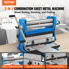 VEVOR Sheet Metal Brake, 12-inch, 3-In-1 Combination Shear Brake Roll Machine, 20-Gauge Capacity Shear Press Brake with