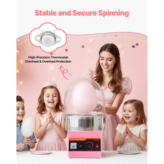 VEVOR Electric Cotton Candy Machine, 1000W Commercial Floss Maker With Cover, Commercial Cotton Candy Machine