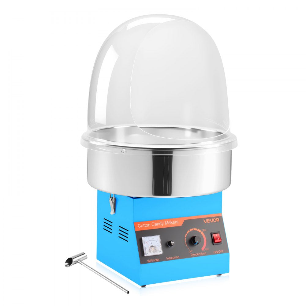 VEVOR Electric Cotton Candy Machine, 1000W Commercial Floss Maker With Cover, Commercial Cotton Candy Machine