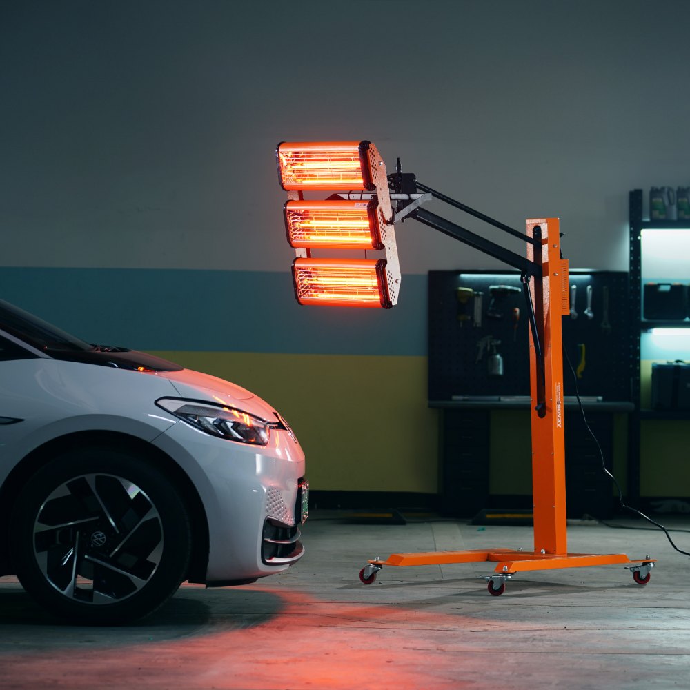 VEVOR Infrared Curing Lamp, 3300W 1-60 min Timing, Auto Heating Car Curing Light with Bracket, 8.61 sq.ft Baking Area