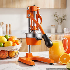 VEVOR Manual Citrus Juicer, 15" Tall Hand Press Orange Juicer, Manual Fresh Juice Extractor for Lemon Pomegranate