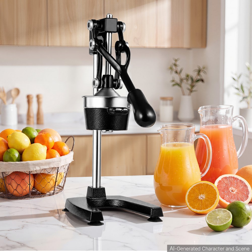 VEVOR Manual Citrus Juicer, 19" Tall Hand Press Oranges Juicer, Manual Fresh Juice Extractor for Lemon Pomegranate