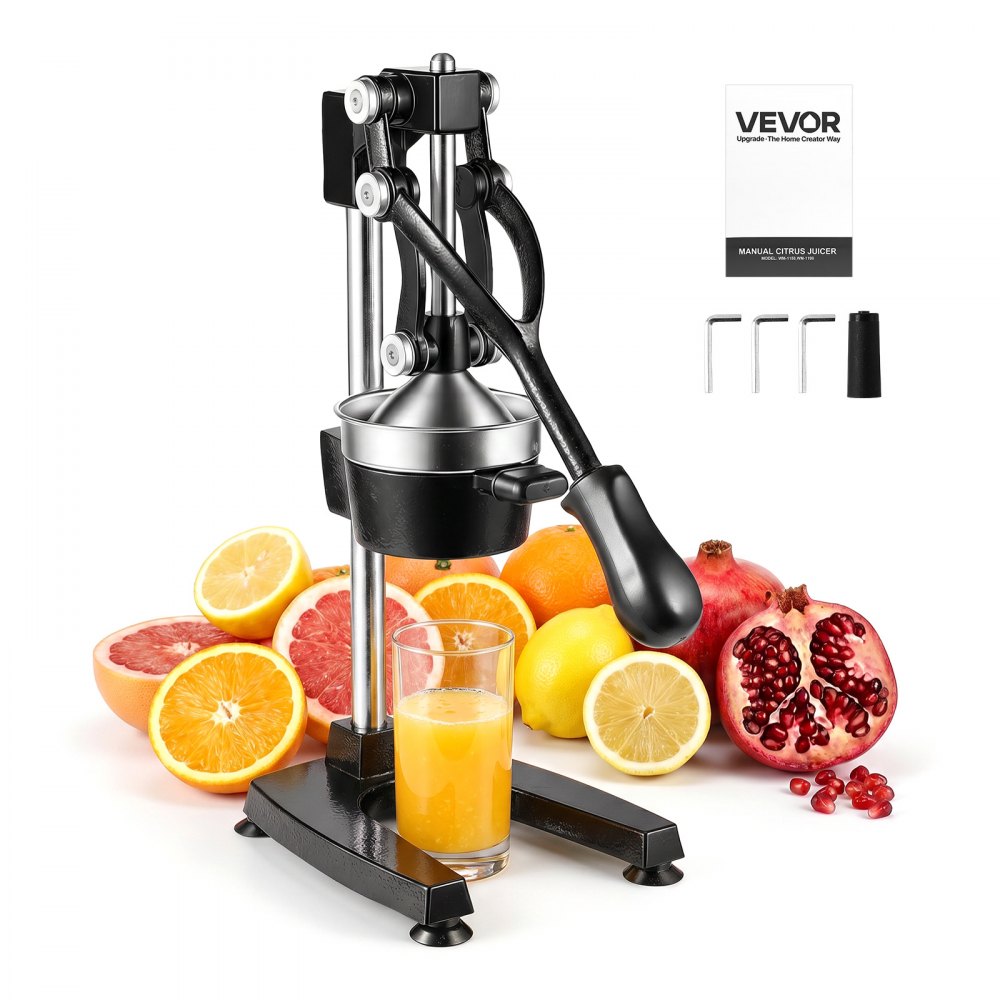 VEVOR Manual Citrus Juicer, 19" Tall Hand Press Oranges Juicer, Manual Fresh Juice Extractor for Lemon Pomegranate