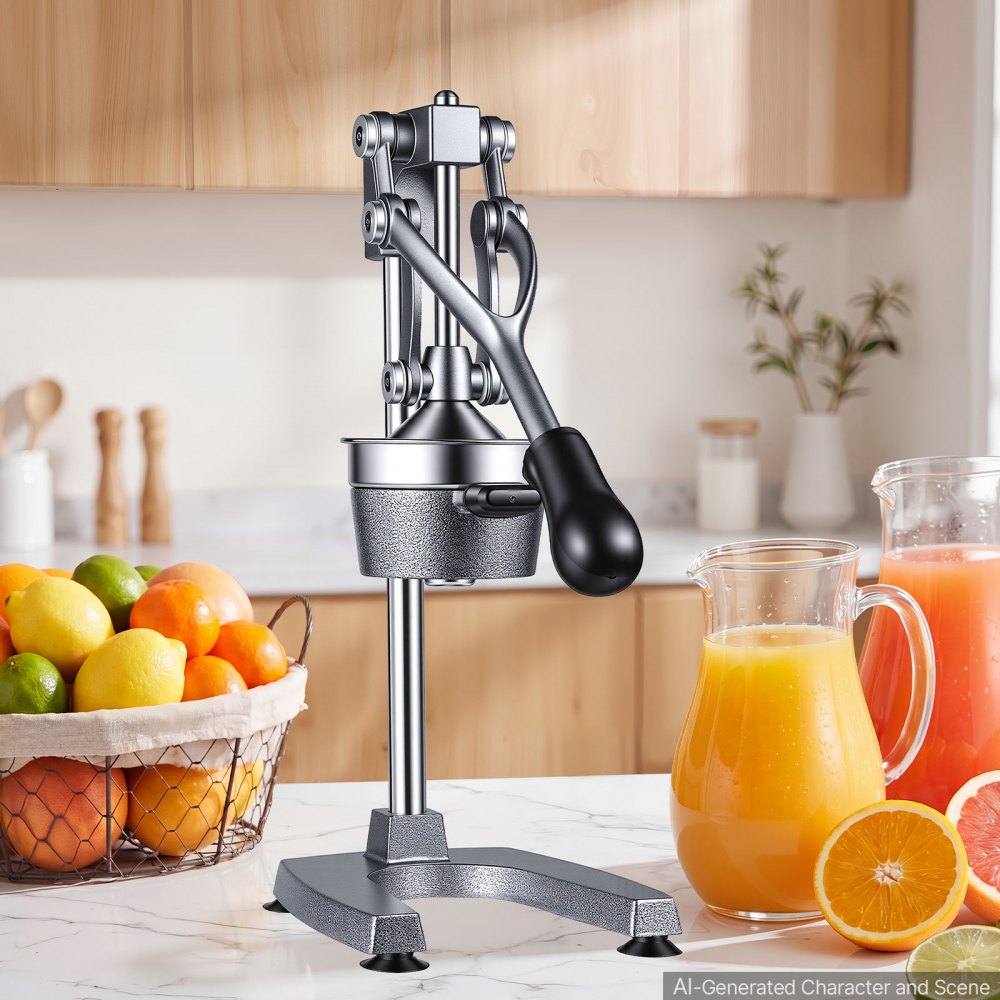 VEVOR Manual Citrus Juicer, 19" Tall Hand Press Orange Juicer, Manual Fresh Juice Extractor for Lemon Pomegranate