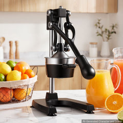 VEVOR Manual Citrus Juicer, 15" Tall Hand Press Oranges Juicer, Manual Fresh Juice Extractor for Lemon Pomegranate