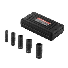 VEVOR Lug Nut Impact Socket Set, 1/2 inch Drive Metric and SAE 6-Point Flip Socket Set, 4 Total Lug Nut Sizes, CR-MO