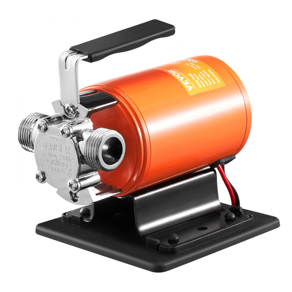VEVOR Water Transfer Pump, 12V DC 360 GPH 1/10HP, Portable Electric Utility Pump with 6 ft Suction Hose Kit, Impeller