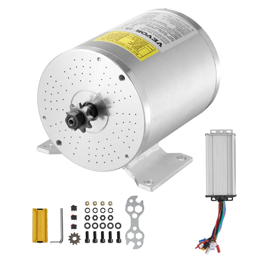 VEVOR 2000W Electric Brushless DC Motor Kit - 48V 4300rpm Motor with Upgraded Speed Controller for Go Karts E-Bike