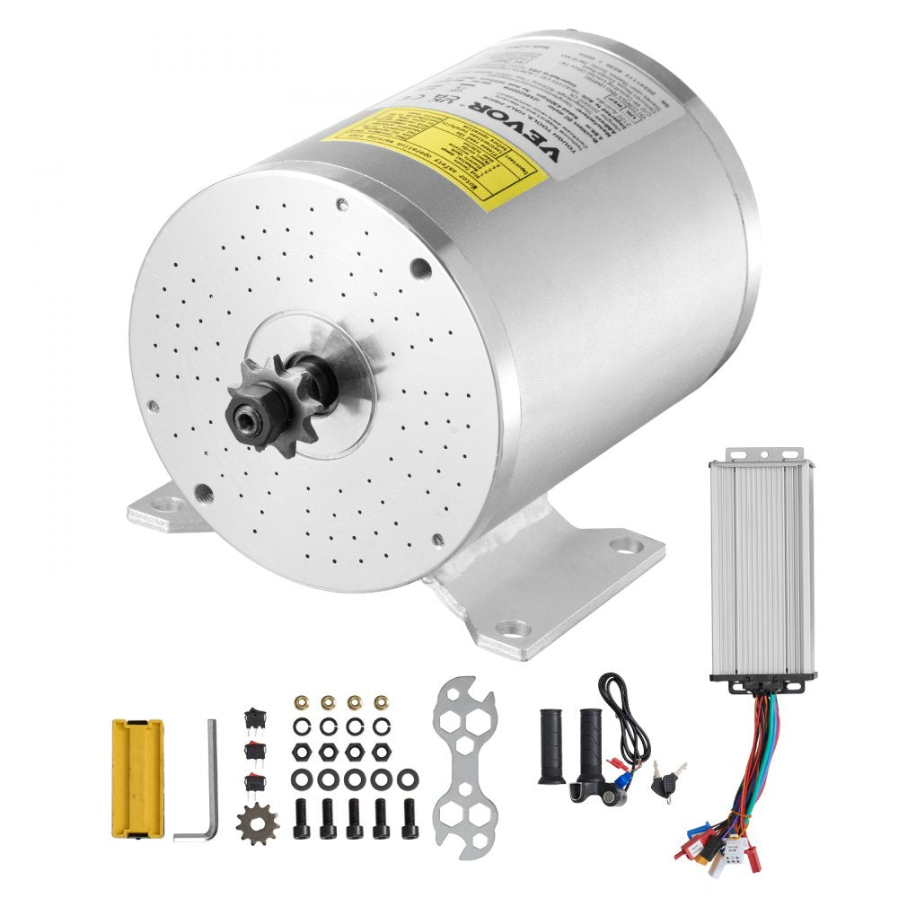 VEVOR 2000W Electric Brushless DC Motor Kit - 48V 4300rpm Motor with Upgraded Speed Controller and Throttle Grip Kit