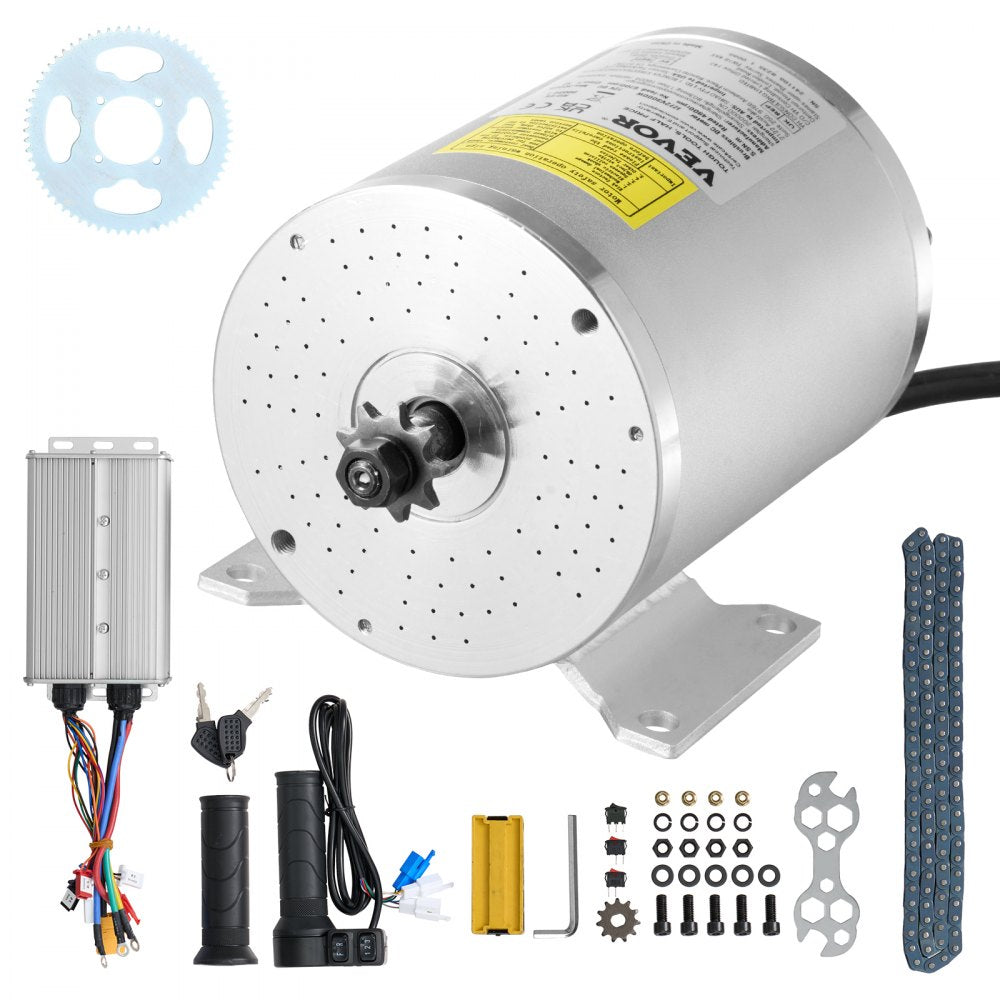 VEVOR 3000W Electric Brushless DC Motor Kit - 72V 4900rpm Motor with Upgraded Speed Controller and Throttle Grip Kit
