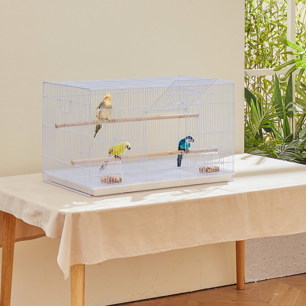 VEVOR 30-inch Flight Bird Cage, Stackable Bird Cage for Small Parrots Canaries Cockatiels Lovebirds Finches Budgies