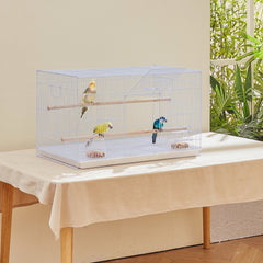 VEVOR 30-inch Flight Bird Cage, Stackable Bird Cage for Small Parrots Canaries Cockatiels Lovebirds Finches Budgies