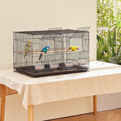 VEVOR 30-inch Flight Bird Cage, Stackable Divided Small Parakeet Cage for Parrots Canaries Cockatiels Lovebirds Finches
