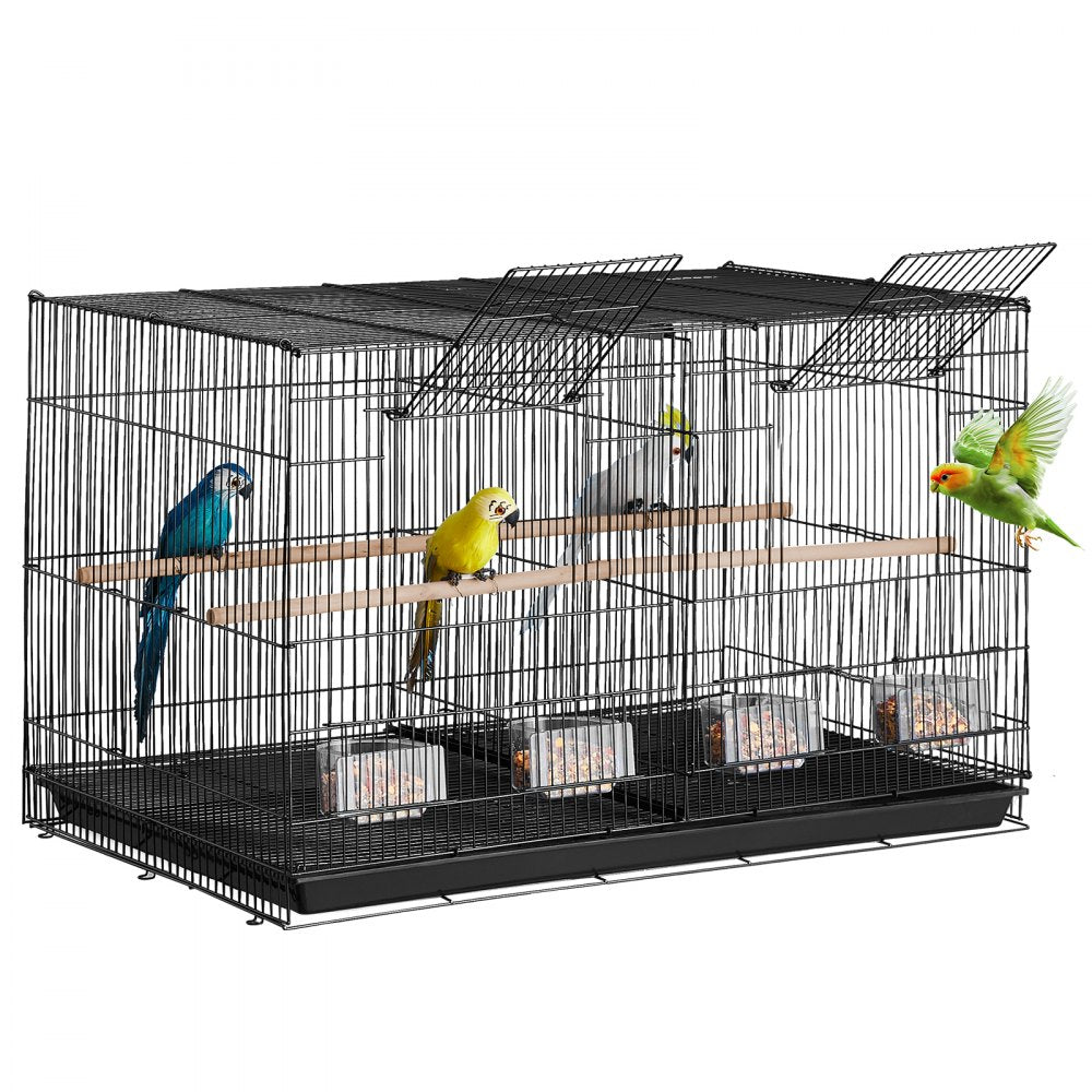 VEVOR 30-inch Flight Bird Cage, Stackable Divided Small Parakeet Cage for Parrots Canaries Cockatiels Lovebirds Finches