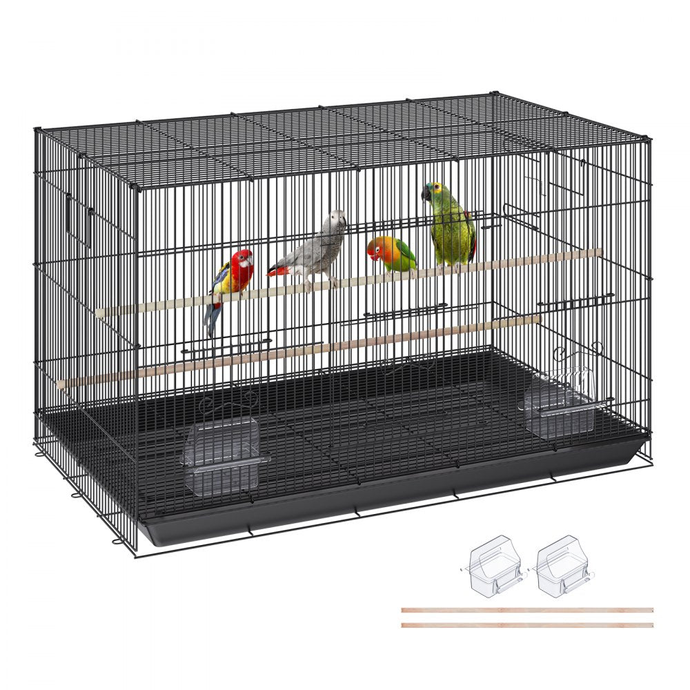 VEVOR 30 inch Bird Cage, Metal Large Parakeet Cages for Cockatiels Small Parrot Budgies Lovebirds Canaries, Pet Bird