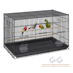VEVOR 30 inch Bird Cage, Metal Large Parakeet Cages for Cockatiels Small Parrot Budgies Lovebirds Canaries, Pet Bird