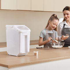 VEVOR Rice Storage Container, 4.5Gallon/20L Capacity Large Dog Food Dispenser Bin, Kitchen Ingredient Grain Cereal