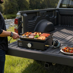 VEVOR Commercial Griddle, 16.9" Heavy Duty Manual Flat Top Griddle, Countertop Gas Grill with Non-Stick Cooking Plate