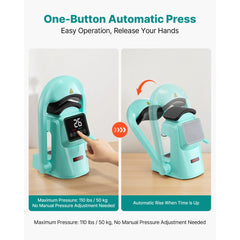 VEVOR Auto Hat Heat Press Machine, with 2pcs Interchangeable Platens, Automatic Open and Release, Touchscreen for