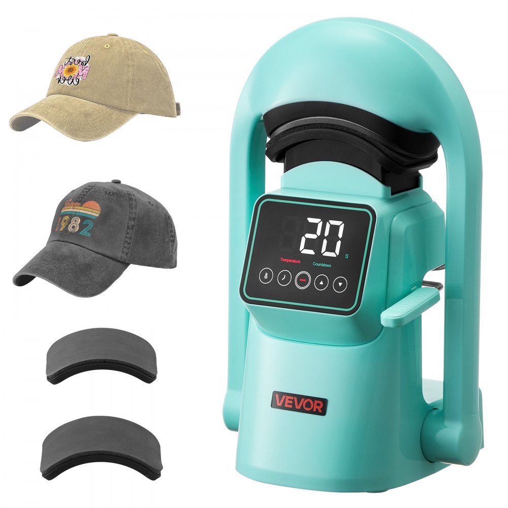 VEVOR Auto Hat Heat Press Machine, with 2pcs Interchangeable Platens, Automatic Open and Release, Touchscreen for