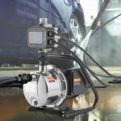 VEVOR Shallow Well Pump, 1HP 115V, 1200 GPH 145 ft Head, Portable Stainless Steel Sprinkler Booster Jet Pumps with