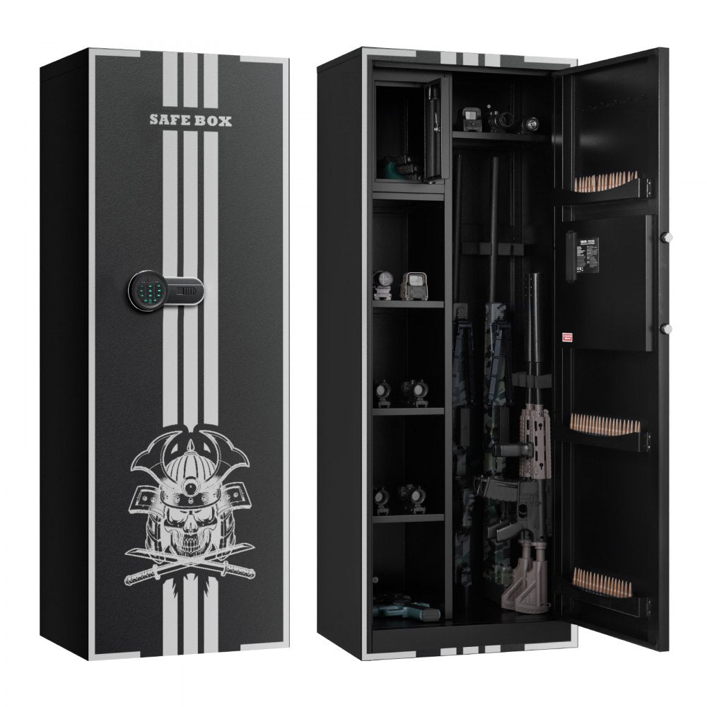 VEVOR 4 Gun Safe, Long Gun Cabinet for Rifles and Pistols, Quick Access Rifle Safe with 3 Ammo Slots and 2 Adjustable