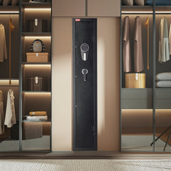 VEVOR Gun Safe, Heavy Duty Cold-Rolled Steel Fireproof Rifle Cabinet with Digital Keypad & Key, Large Long Gun Cabinet