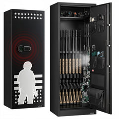 VEVOR 10-12 Gun Safe, Long Gun Cabinet for Rifles and Pistols, Quick Access Rifle Safe with 4 Pistol Pockets and 3
