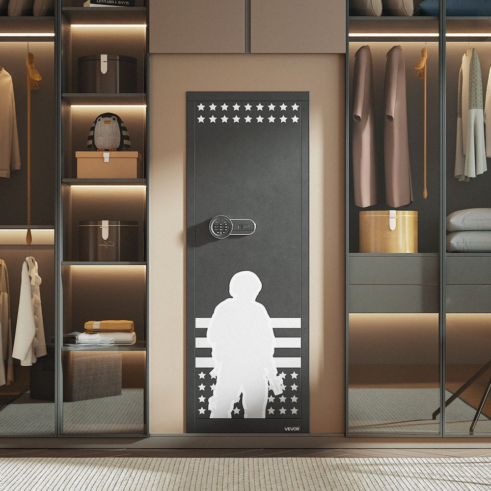 VEVOR 10-12 Gun Safe, Long Gun Cabinet for Rifles and Pistols, Quick Access Rifle Safe with 4 Pistol Pockets and 3