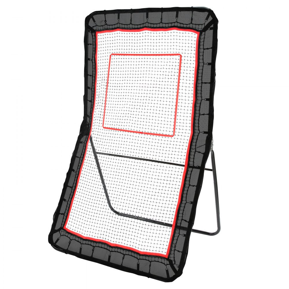 VEVOR Lacrosse Rebounder for Backyard, 4x7 Ft Volleyball Bounce Back Net, Pitchback Throwback Baseball Softball Return