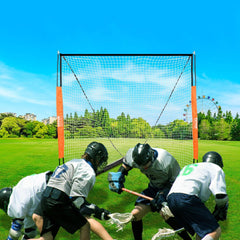 VEVOR Lacrosse Goal, 6' x 6' Lacrosse Net, Portable Lacrosse Goal with Carry Bag, Fiberglass Rod Backyard Lacrosse