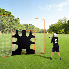 VEVOR 3-IN-1 Lacrosse Goal, 12x9 ft Lacrosse Net with Backstop and Target, Quick & Easy Setup Backyard Rebounder