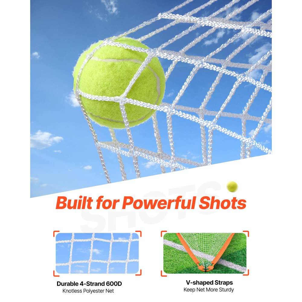 VEVOR Lacrosse Goal, 4' x 4' Small Kids Lacrosse Net, Folding Portable Lacrosse Goal with Carry Bag, Iron Frame