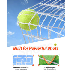 VEVOR Lacrosse Goal, 4' x 4' Small Kids Lacrosse Net, Folding Portable Lacrosse Goal with Carry Bag, Iron Frame