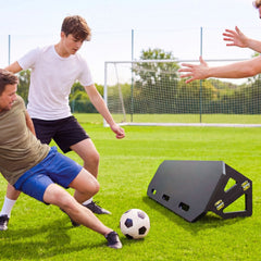 VEVOR Soccer Rebounder Board, 40 x 12 in Portable Soccer Rebound Wall, HDPE Sports Kick Back Trainer, 3 Adjustable