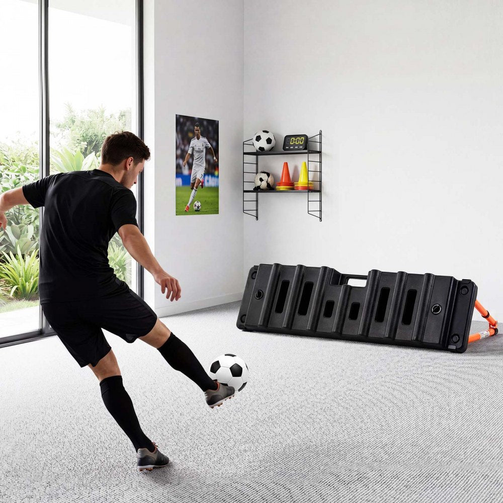 VEVOR Soccer Rebounder Board, 37.4 x 9.8 in Dual-Sided Soccer Rebound Wall, 4 Adjustable Angles, Portable