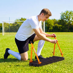 VEVOR Soccer Rebounder Board, 37.4 x 9.8 in Portable Soccer Rebound Wall, Dual Surface Sports Kick Back Trainer, 3