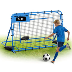 VEVOR Soccer Rebounder Net, Quick-Switch Angle Soccer Goal Rebounder for Control, Passing Practice, Heavy-Duty Iron