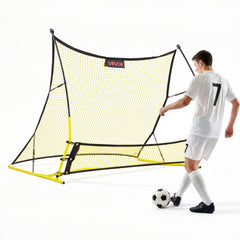 VEVOR Soccer Rebounder Net, 2-in-1 Soccer Goal Rebounder, Thickened Fiberglass Poles Iron Pipe for Team Solo Control