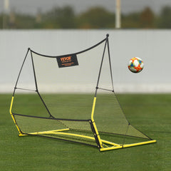 VEVOR Soccer Trainer, 2-IN-1 Portable Soccer Rebounder Net, 71"x40" Iron Soccer Practice Equipment, Sports Football