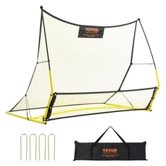 VEVOR Soccer Trainer, 2-IN-1 Portable Soccer Rebounder Net, 71"x40" Iron Soccer Practice Equipment, Sports Football