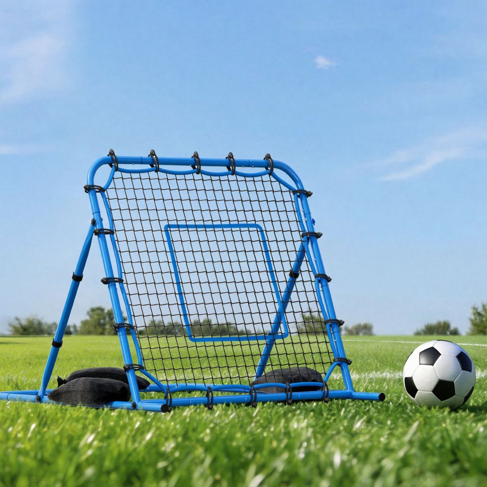 VEVOR Soccer Rebounder Net, Quick-Switch Angle Soccer Goal Rebounder for Control, Passing Practice, Heavy-Duty Iron