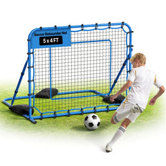 VEVOR Soccer Rebounder Net, Quick-Switch Angle Soccer Goal Rebounder for Control, Passing Practice, Heavy-Duty Iron