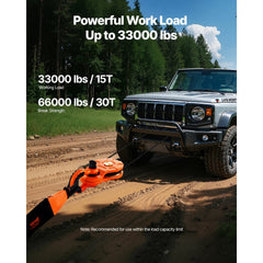 VEVOR 30 T Snatch Block for Winch Recovery, 66,000 lbs Break Strength Pulley System with 0.4" - 0.55" Rope, Heavy Duty