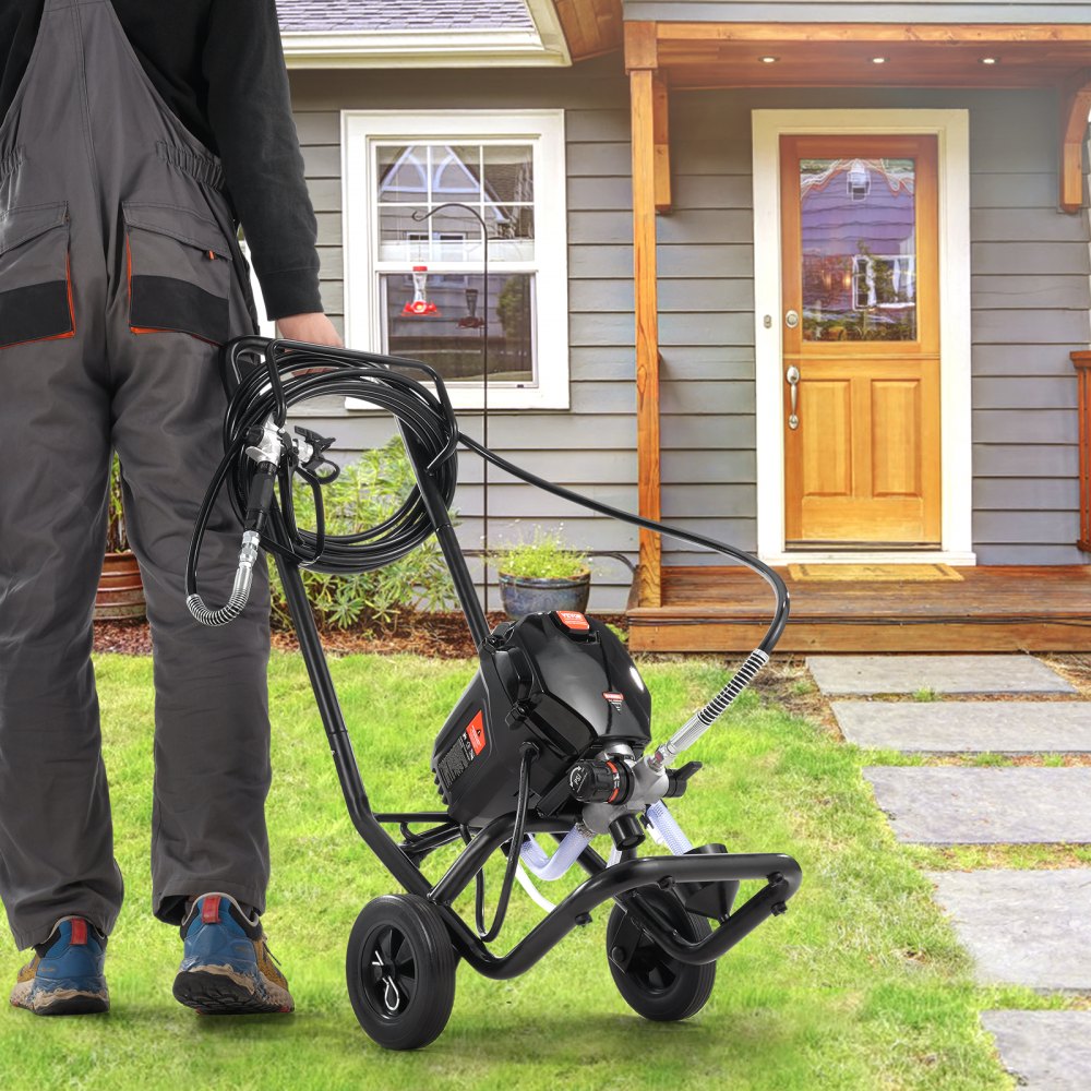 VEVOR 750W Stand Airless Paint Sprayer, 3000PSI High Efficiency Electric Airless Sprayer With Cart, Paint Sprayers for