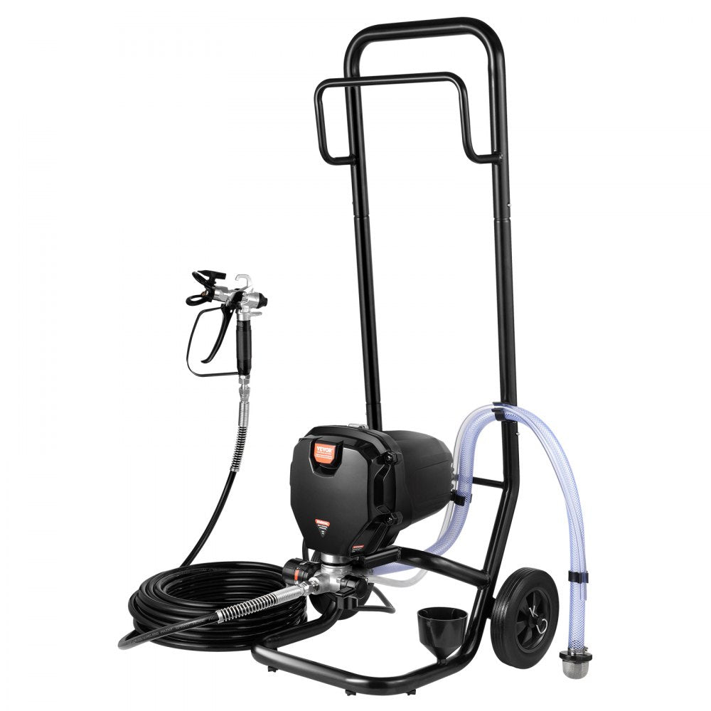 VEVOR 750W Stand Airless Paint Sprayer, 3000PSI High Efficiency Electric Airless Sprayer With Cart, Paint Sprayers for