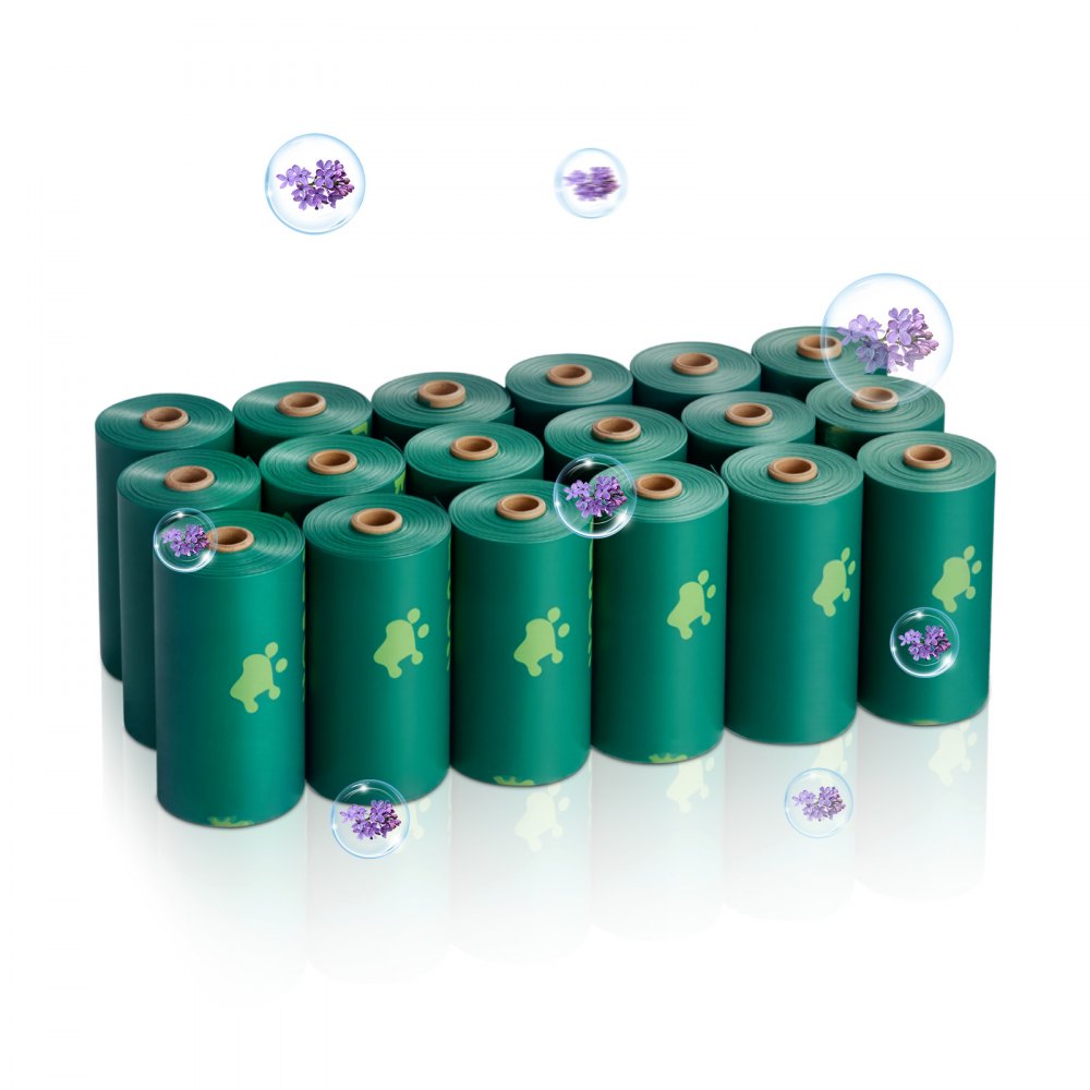 VEVOR Dog Poop Bags, 270 Counts 13 x 9 in, Sturdy & Thick Pet Waste Bags, Biodegradable HDPE Waste Bag Refill Rolls