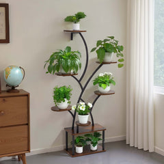 VEVOR Plant Stand Indoor with Grow Lights, 62 in Tall 8-Tier Lighted Plant Shelf, Metal Corner Plants Holder, 3 Timer &