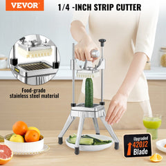 VEVOR Commercial Vegetable Fruit Chopper 1/4" Blade Heavy Duty Professional Food Dicer Kattex French Fry Cutter Onion